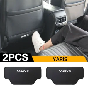 Toyota Yaris seat back kick protectors, custom fit anti-scratch mats for compact hatchback