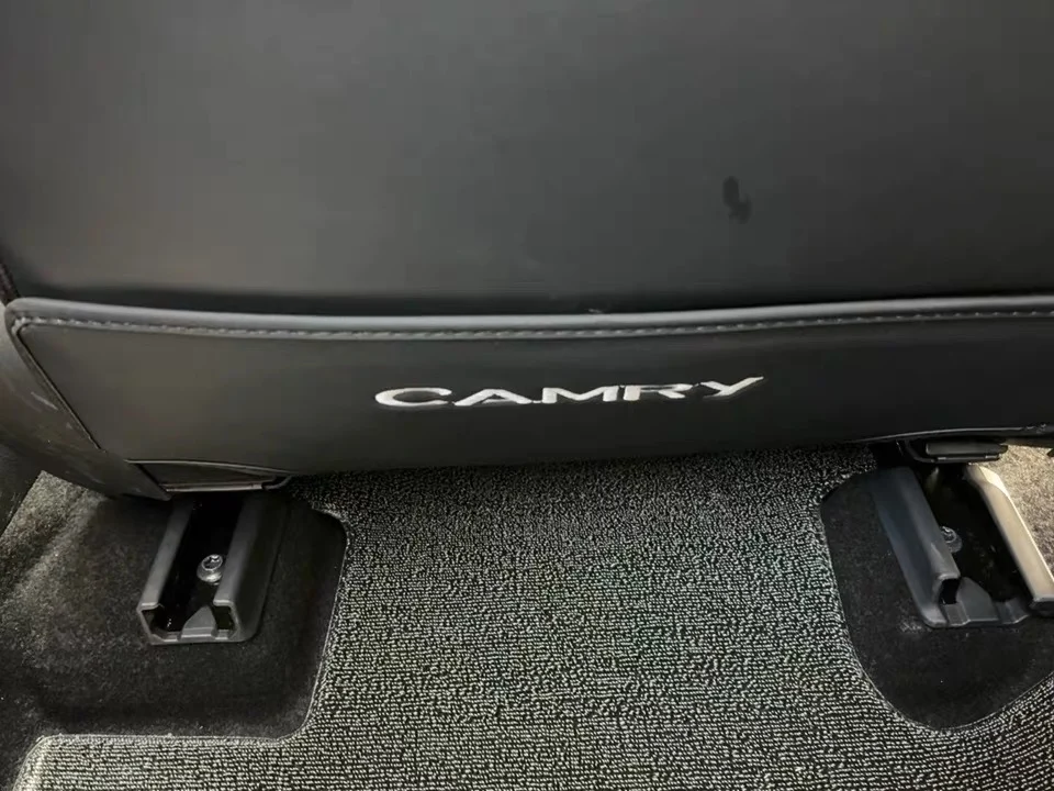 Toyota Camry kick mat installed, customer photo