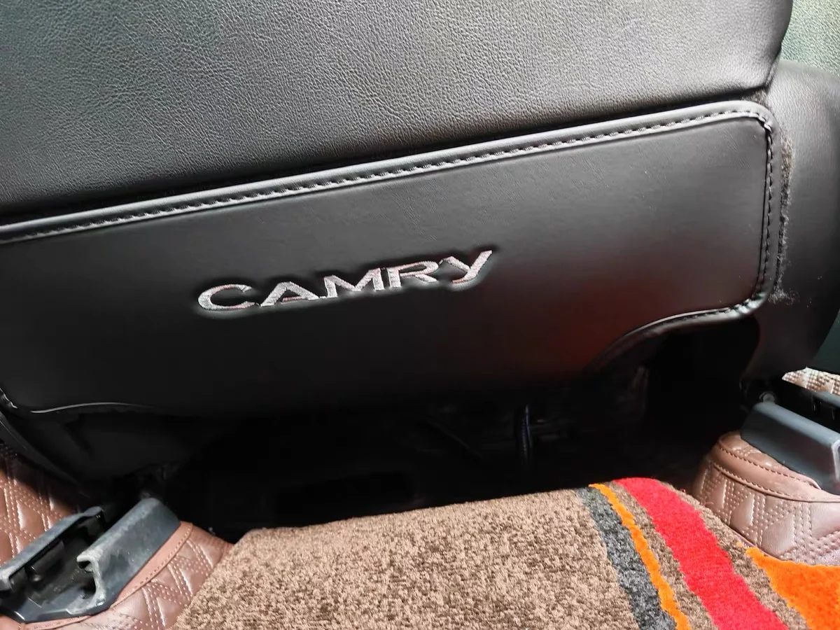 Toyota Camry kick mat installed, customer photo
