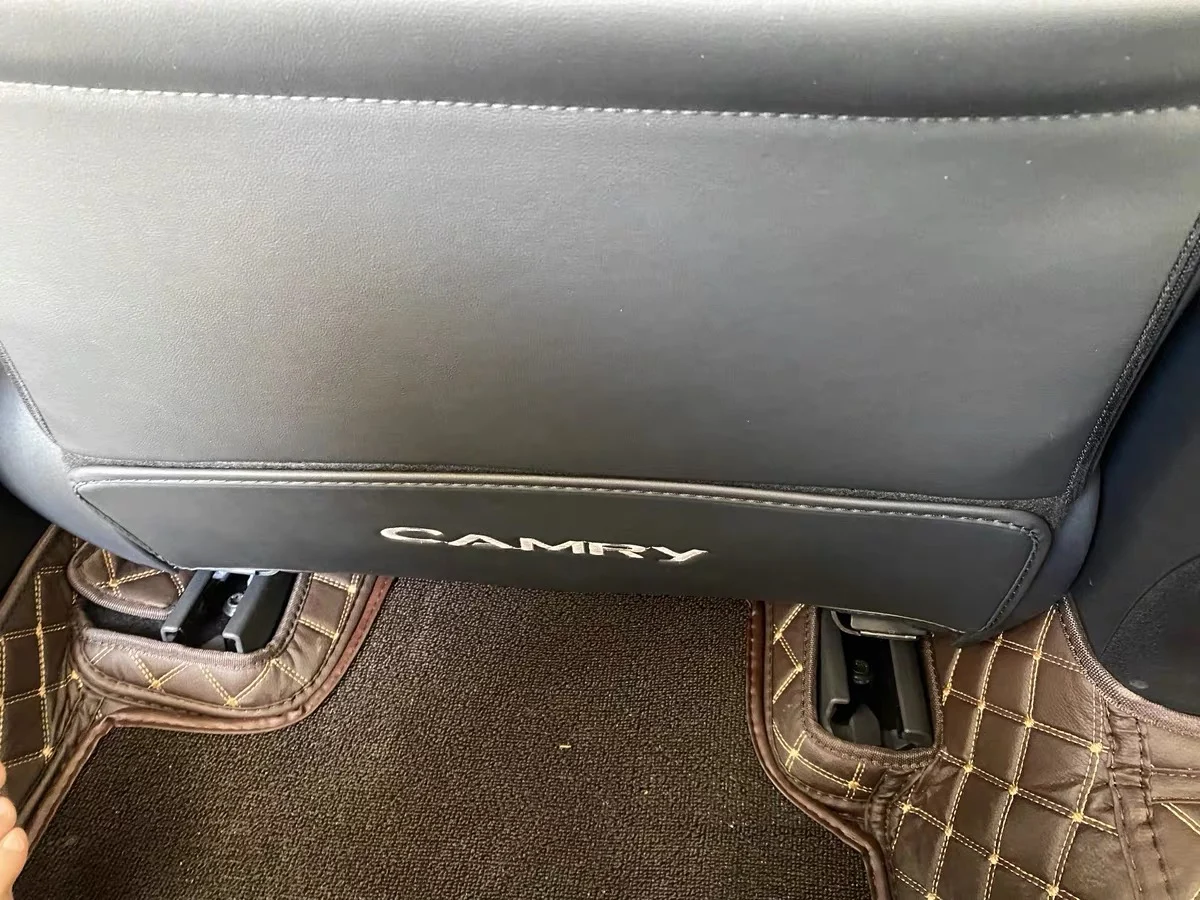 Toyota Camry kick mat installed, customer photo