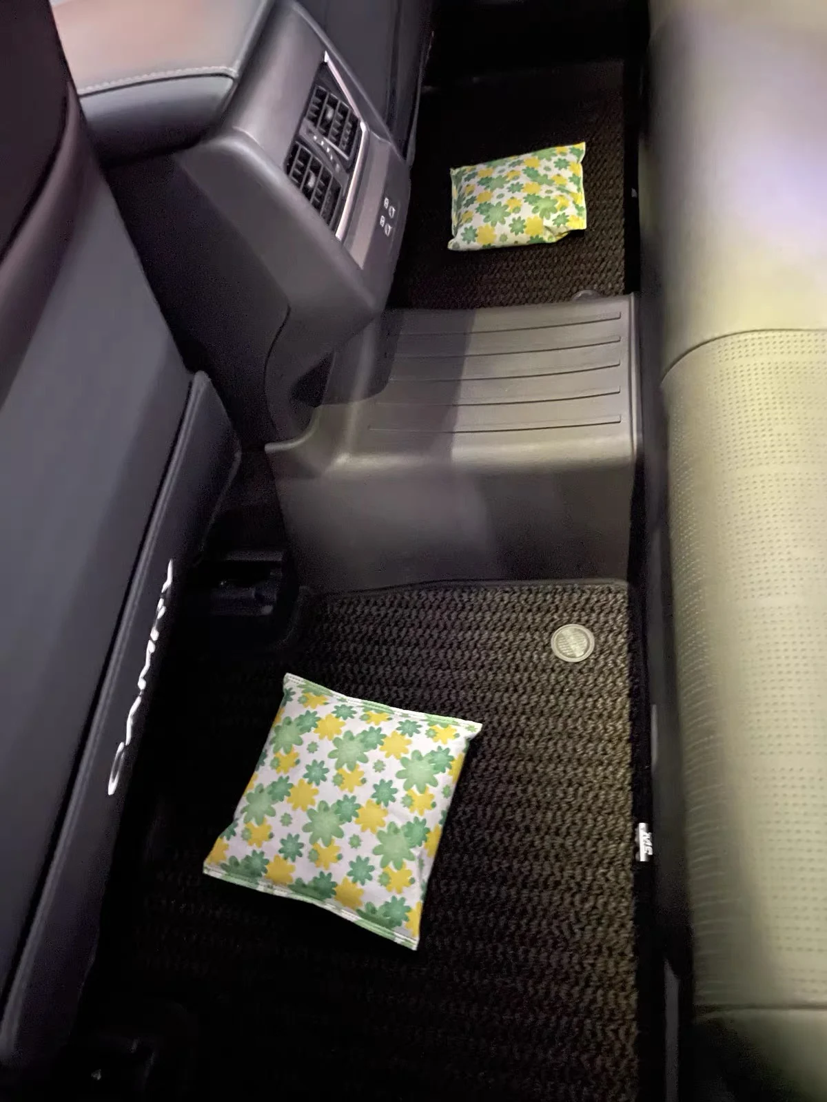Toyota Camry kick mat installed, customer photo